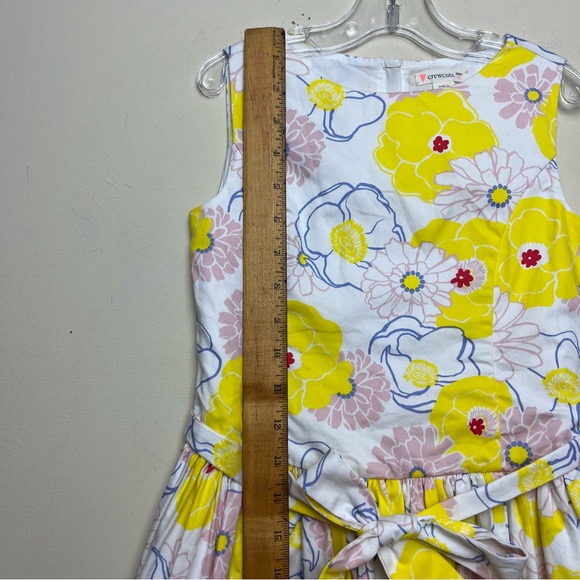 J. Crew Crewcuts Girls White floral sleeveless Sundress Yellow Pink Blue Poppy 6 - Picture 8 of 15